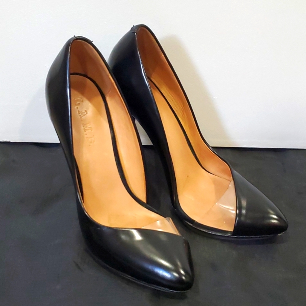L.A.M.B. Black Patent Leather stiletto Heels